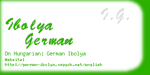 ibolya german business card